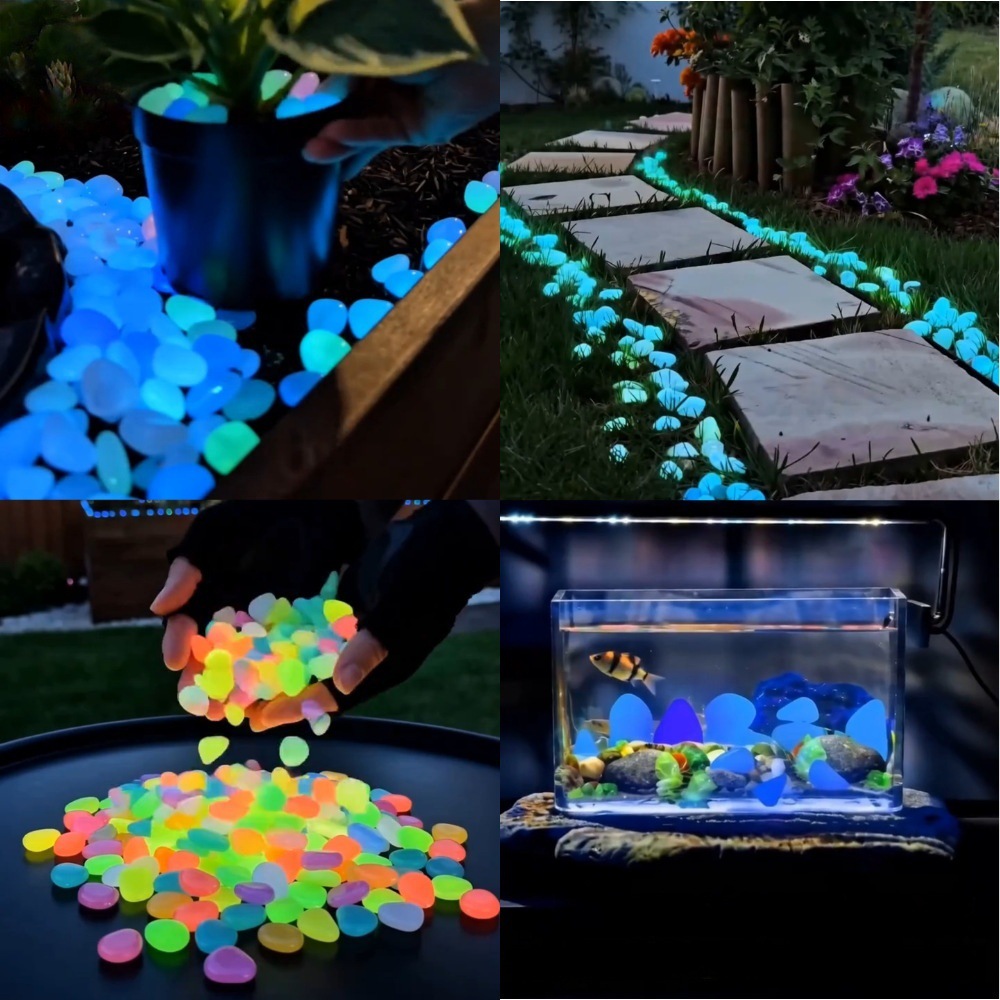 Aquarium Planted - Batu Taman Bercahaya Warna-warni yang Bersinar