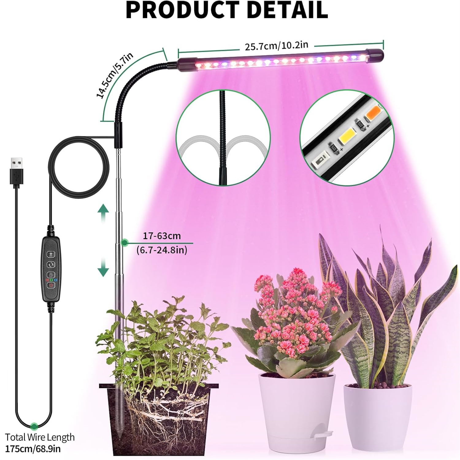 Lampu Tumbuh USB 3 Warna Lampu - Led Planted Tank Light ulasan dan harga