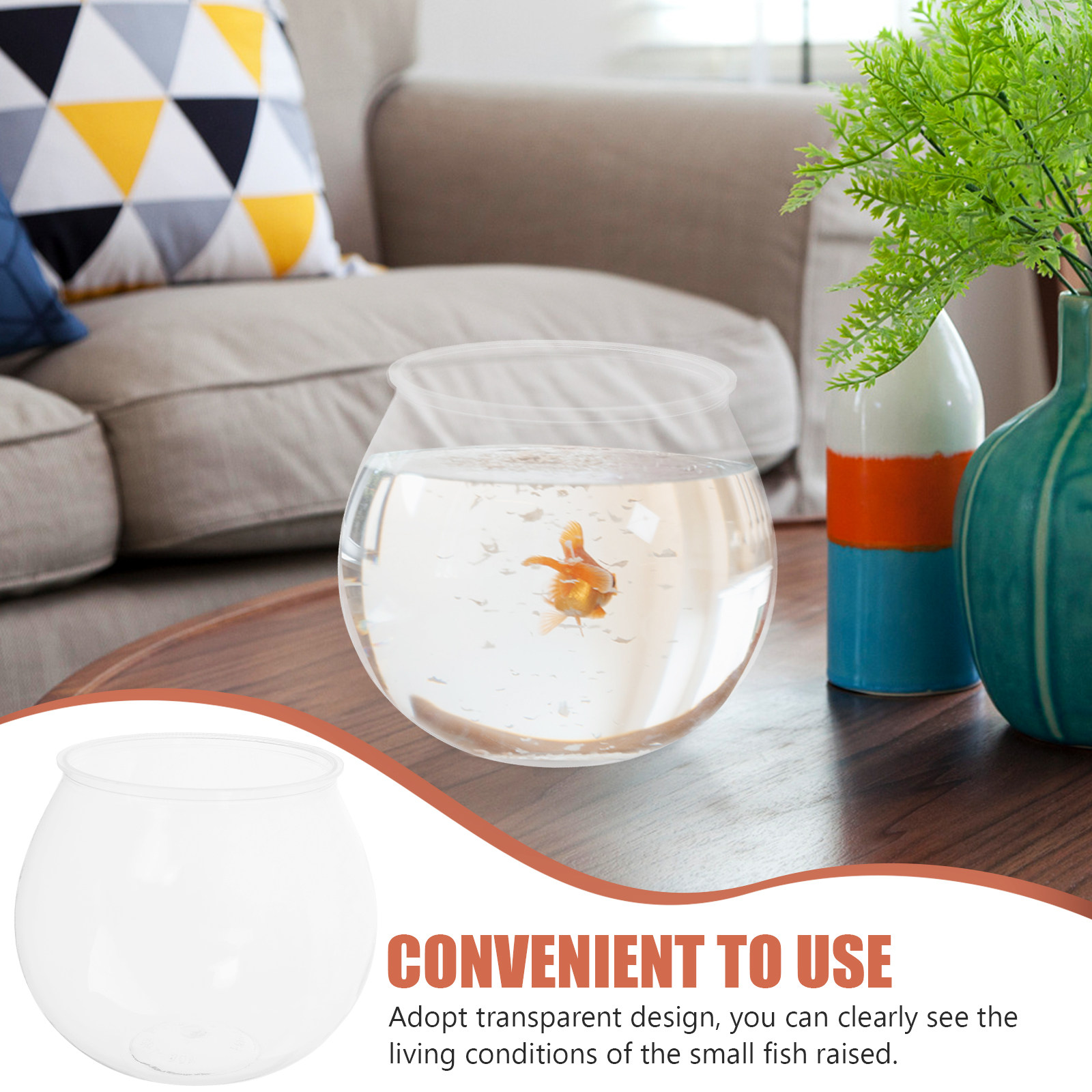 4Pcs Akuarium Mini Plastik Tra - Planted Aquarium Bowl ulasan dan harga